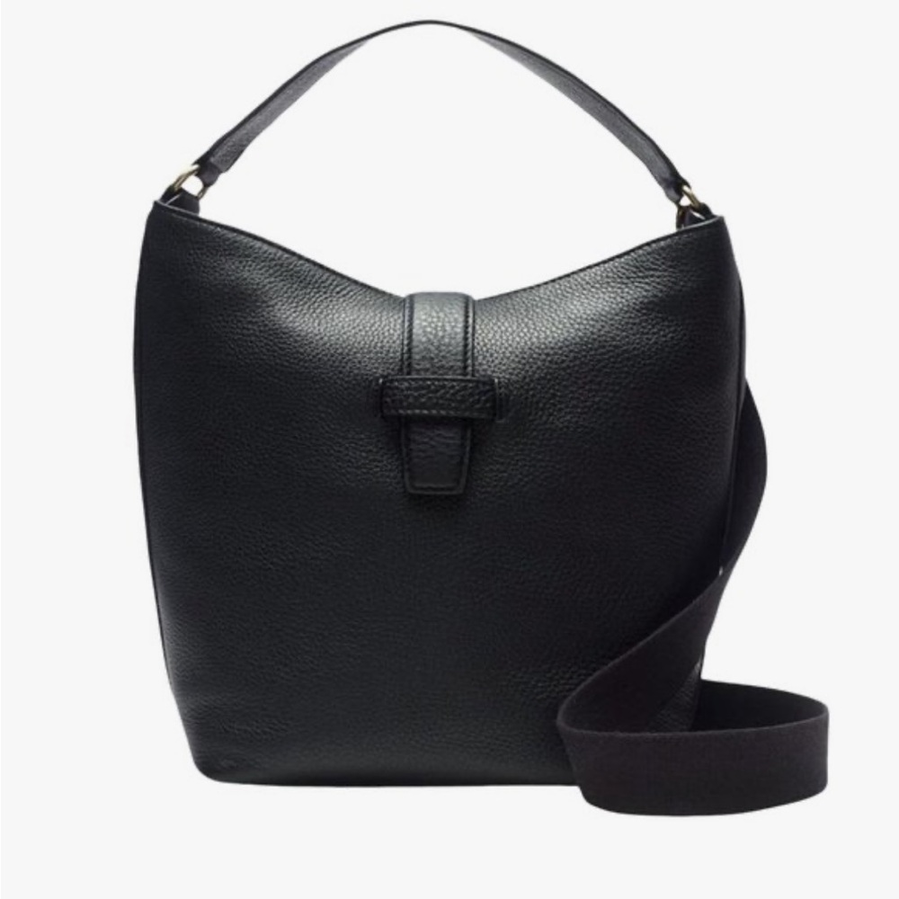 J. Crew Black Leather Tote Bag